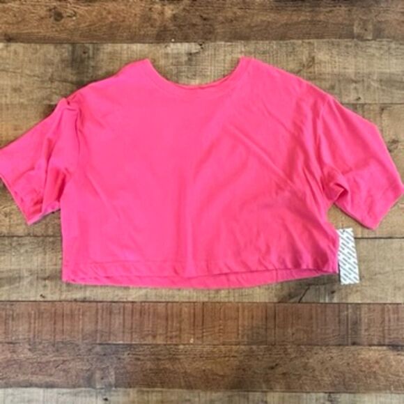 BDG Urban Outfitters Cropped Pink Tee Short Sleeves Large NEW NWT - Picture 8 of 10